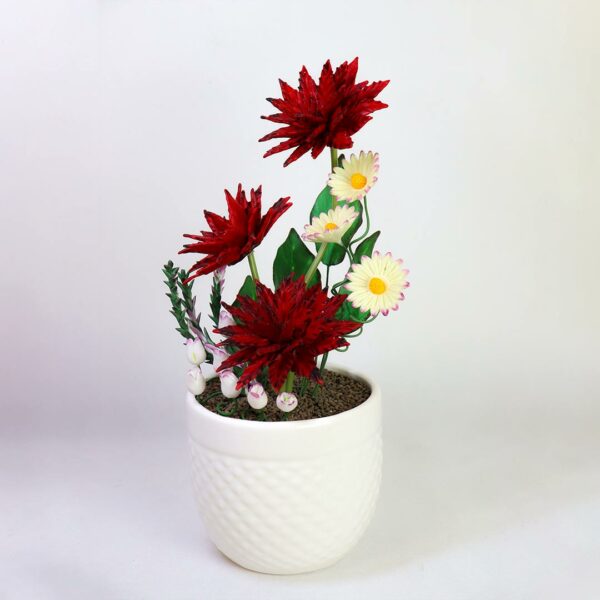 گل سوسن مدل آبنوس قرمز و سفید