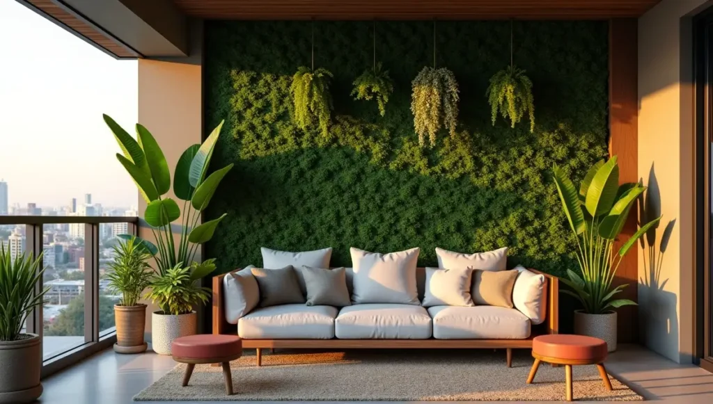 دیوار سبز مصنوعی برای بالکن تصویر شاخص