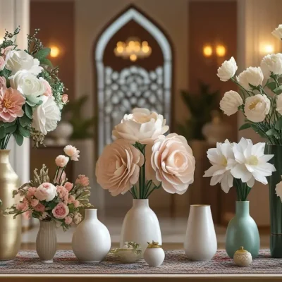 تعدادی گل که در یک کاخ قدیمی هستند تصویر شاخص مقاله تاریخچه گل مصنوعی